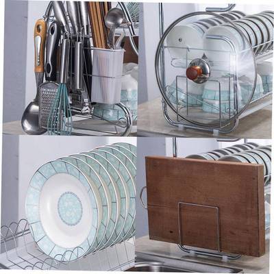 dish drying rack storage kitchen cup holder organizer洗碗架
