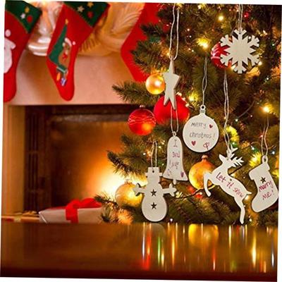 10pcs Wooden Christmas Decorations  Crt Toys Unfinished