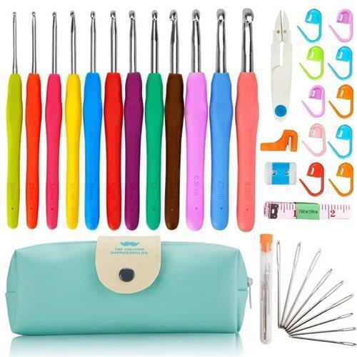 38pcs/set Crochet Hooks Set Crochet LargeEye Blunt Yarn Weav
