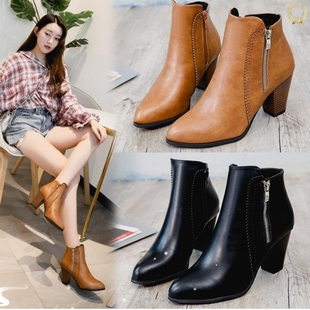 2024 woMen winter ladies high heels shoes Martin boots 42-45