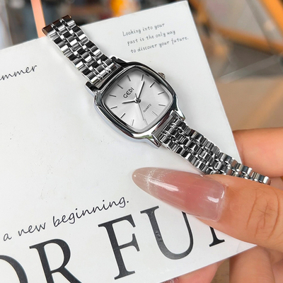 歌迪手表女款轻奢小众女士钢带防水时尚简约气质学生小表盘石英表