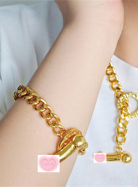 时尚个性 金银色锆石水滴野性土星项链手链--B8210朋克网红