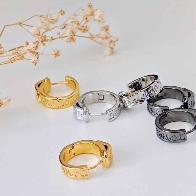 土星字母皮带扣耳环朋克