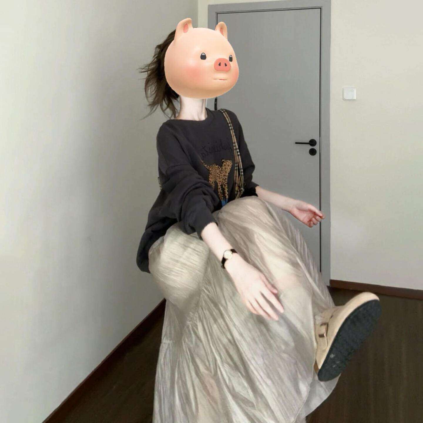 慵懒松弛感穿搭连衣裙子女早秋季2026新款卫衣巨好看气质长裙套装