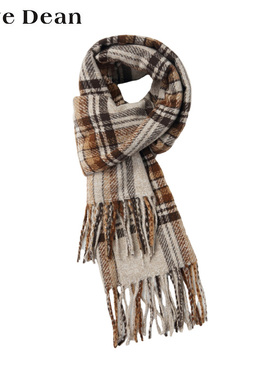 【黛芙迪恩女装 商场同款】格子男女通用围巾 11386