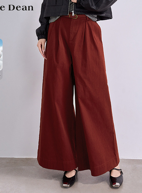 【商场同款】黛芙迪恩棉质梭织宽松休闲阔腿裤2024秋季新款 11764