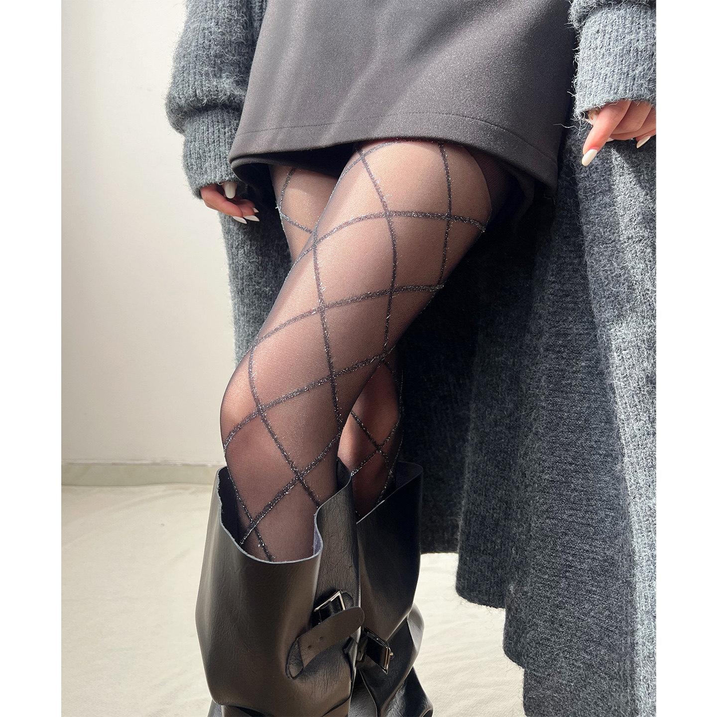 细闪灰色丝袜女秋冬薄款银丝交叉菱格黑色防勾丝白色连裤袜芭蕾风,女士内衣/男士内衣/家居服,连裤袜/打底袜,淘宝优惠券,粉丝福利购,淘宝优惠卷