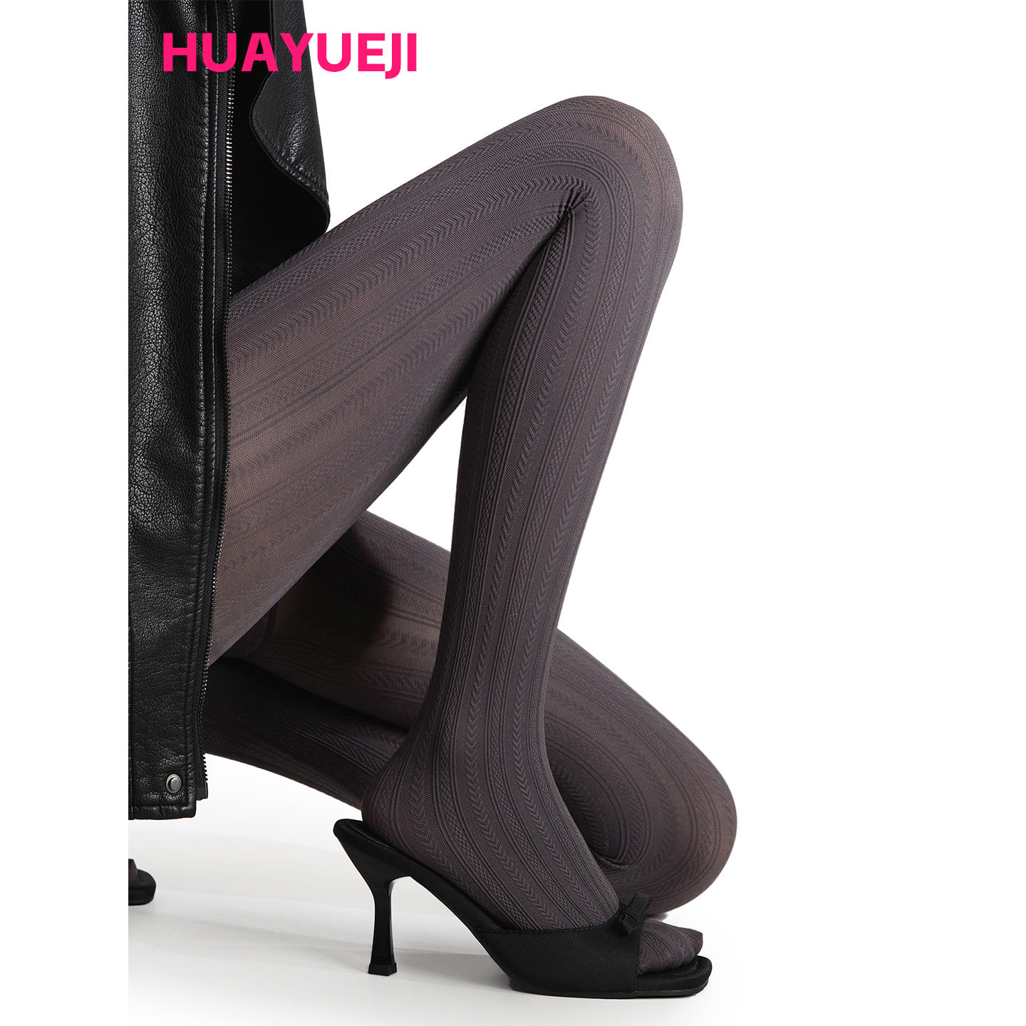 秋冬氛围感的神！miu灰裤袜纯欲拉满春秋微透麦穗穿搭微压打底裤