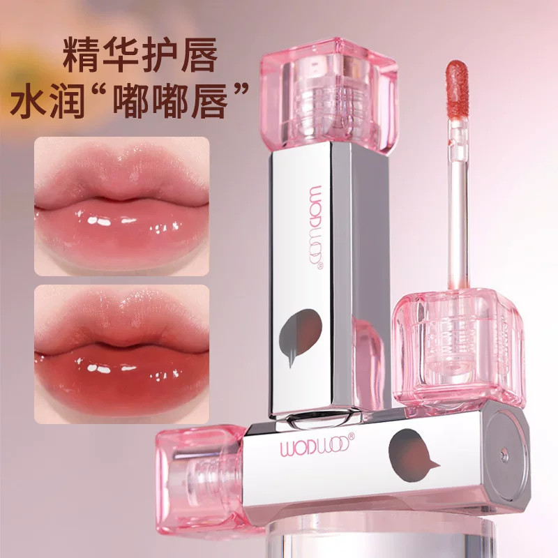 水嘟嘟~WODWOD镜光透亮精华唇蜜 深度滋润保湿不拔干显色水光唇釉
