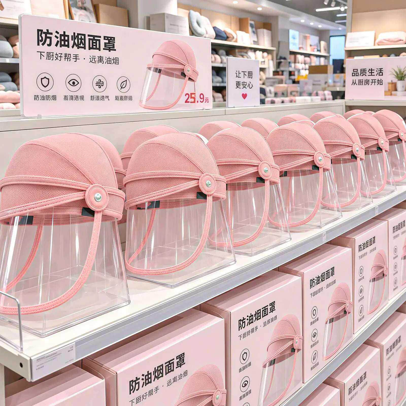 厨房专用做饭防油烟炒菜面罩全脸防护一体款女士防溅油护脸神器