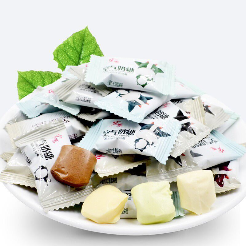 空气奶糖软糖草莓味巧克力抹茶味酸奶味牛奶糖袋装零食糖喜糖
