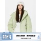 潮牌 加厚冬季 Unizzle 90白鸭绒连帽羽绒服灯芯绒外套女宽松短款