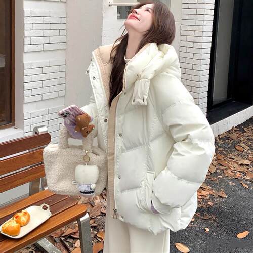 Unizzle丨90白鸭绒25冬季新款韩系短款日常通勤百搭羽绒服外套
