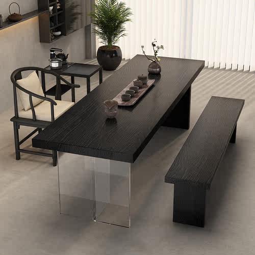 亚克力大板实木茶桌2025新款