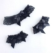 蕾丝手袖 腿圈手圈公主萝莉原宿新娘饰品大腿带内衣 大腿环手环套装