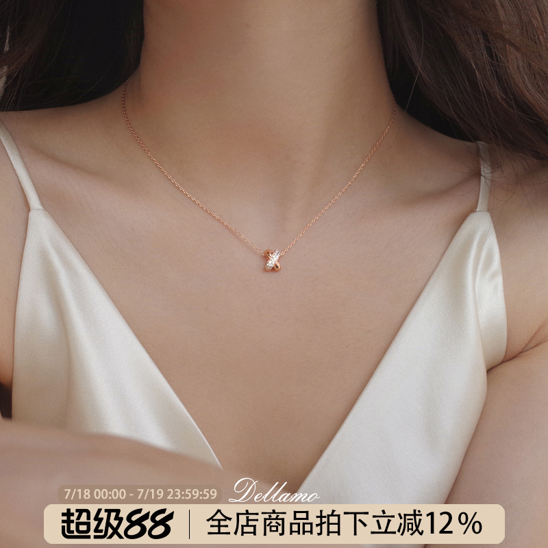 高级感X无限结嵌钻项链女生配饰