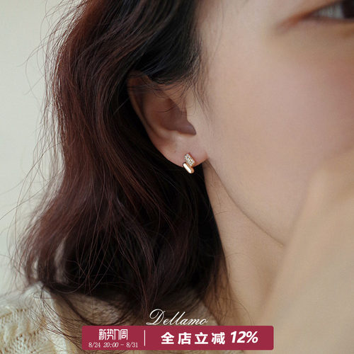 dellamo序影 耳钉女小众设计耳环高级感精致耳饰配饰春夏通勤耳夹