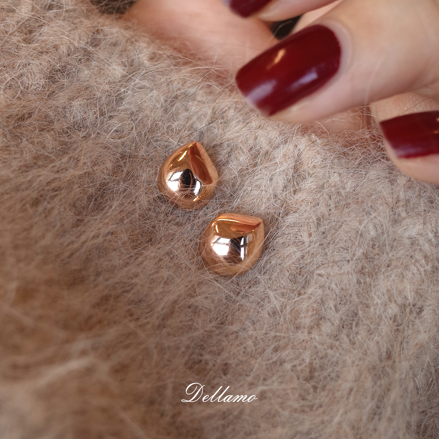 dellamo 切面小金豆百搭耳钉女简约精致高级感通勤耳饰耳环秋冬款,饰品/流行首饰/时尚饰品新,耳钉,淘宝优惠券,粉丝福利购,淘宝优惠卷