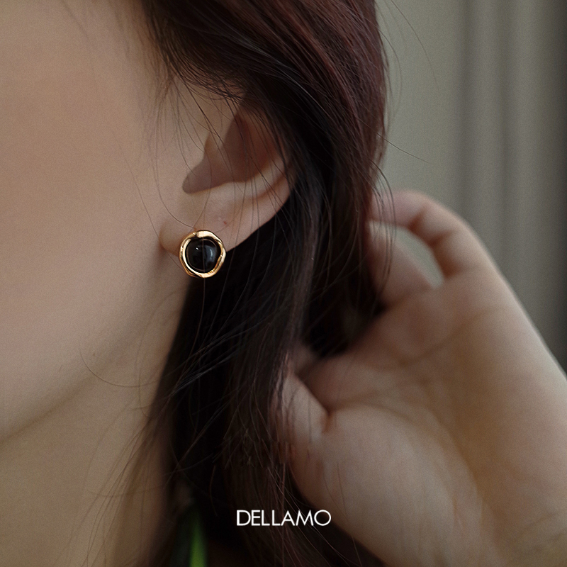 DELLAMO原创黑玛瑙纯银女