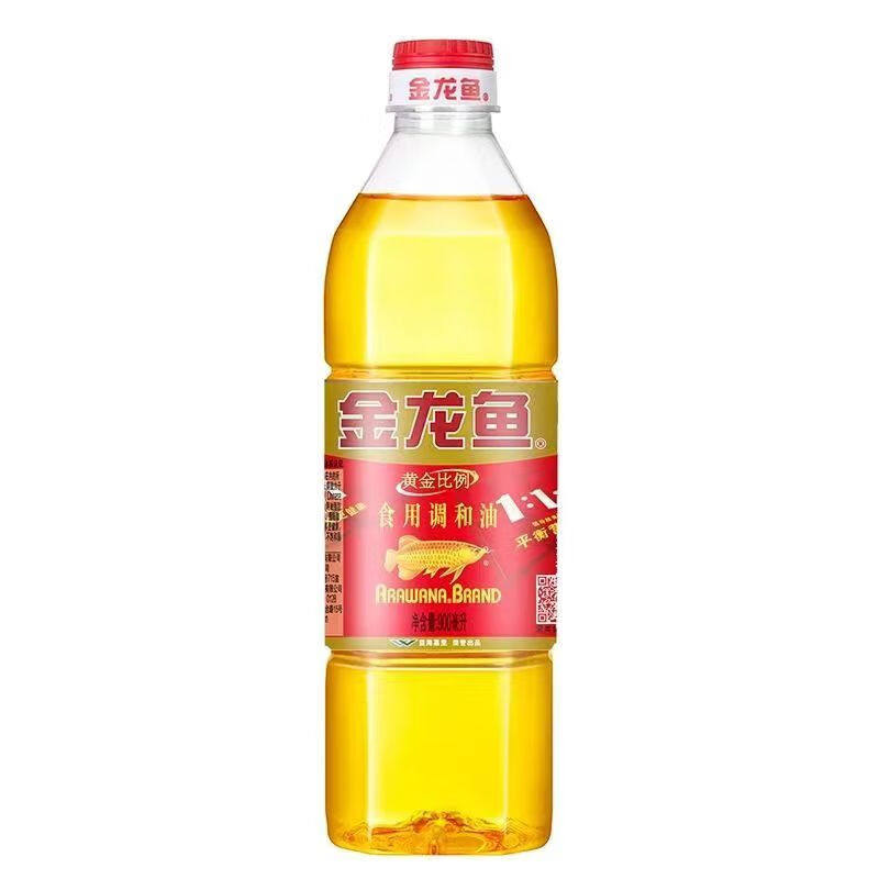 金龙鱼黄金比例调和油900ml单瓶炒菜炖肉提味提鲜好味道更放心