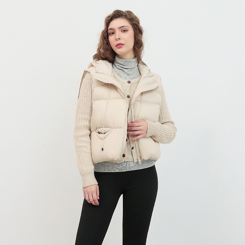 2024秋冬新款短款羽绒马甲
