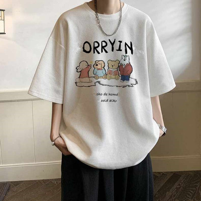 卡通ci短袖男夏季港风