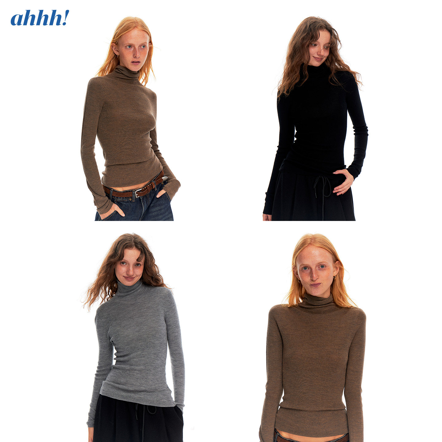 Ahhh 100%羊毛柔软亲肤高领修身显瘦长袖打底衫秋冬针织衫上衣,女装/女士精品,毛针织衫,淘宝优惠券,粉丝福利购,淘宝优惠卷