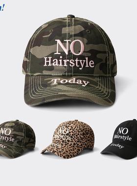 Ahhh【李庚希包上恩同款】字母刺绣洗水复古做旧迷彩鸭舌帽棒球帽