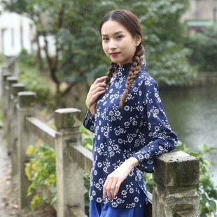 村姑演出服装农村碎花衣服民国村姑服阿庆嫂戏曲衣服乡村采茶舞服