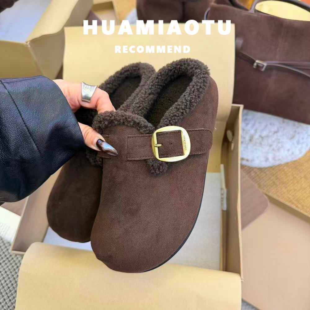 勃肯包头半拖鞋女外穿2025秋冬新