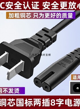 适用锐塔克RTAKO直播补光灯摄影打光灯AC电源线两孔8字220V充电线