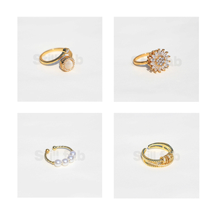 【STILL FAB】个性百搭解压旋转戒指开口可调节抗焦虑戒指