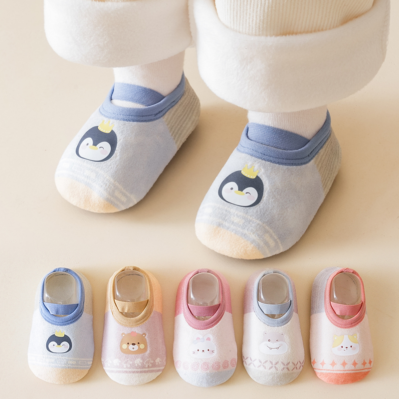 地板袜宝宝秋冬防滑隔凉加厚幼儿软底室内加厚儿童鞋袜婴儿地板鞋