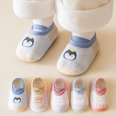 地板袜宝宝秋冬防滑隔凉加厚幼儿软底室内加厚儿童鞋袜婴儿地板鞋