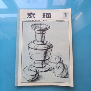 正版旧书 素描(1)少年儿童美术技法丛书 孙振新 编  上海画报出版社 1994-09