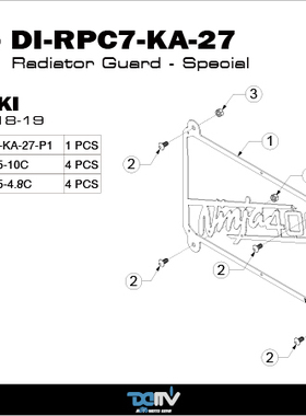 德国 DIMOTIV KAWASAKI 川崎 NINJA 400 造型款散热水箱护网 DMV