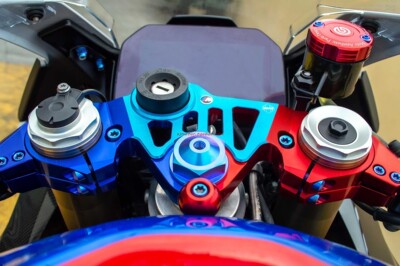 台湾MAPD 适用BMW宝马S1000RR/M 改装CNC上三角连板三星分离车把