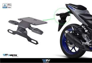 DMV 适用YAMAHA雅马哈 YZF R3 MT 03 加大款LED短尾牌照架方向灯