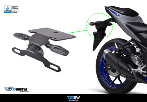 DMV 适用YAMAHA雅马哈 YZF R3 MT 03 加大款LED短尾牌照架方向灯