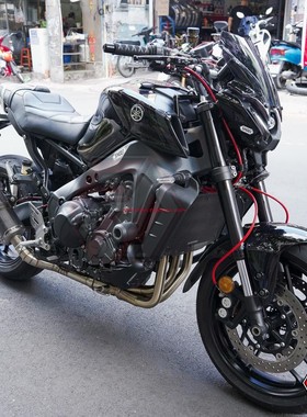 GARUDA加路达 适用雅马哈MT09 XSR 改装前后钢喉刹车油管 非HEL