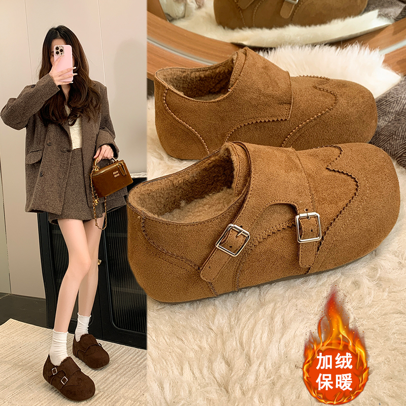 加绒保暖勃肯鞋女百搭休闲鞋女