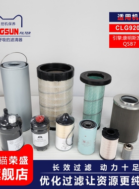 滤清器适配柳工CLG920E挖机柴滤空滤FS1098吸油回油先导滤53C0250