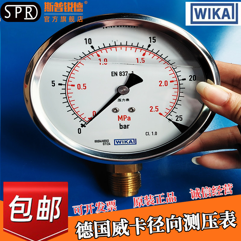 耐震不锈钢213.53.100径向压力表