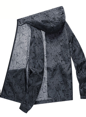 速发夏士男季防晒衣服潮流超薄款速干休闲线紫外防迷彩钓鱼衫外套