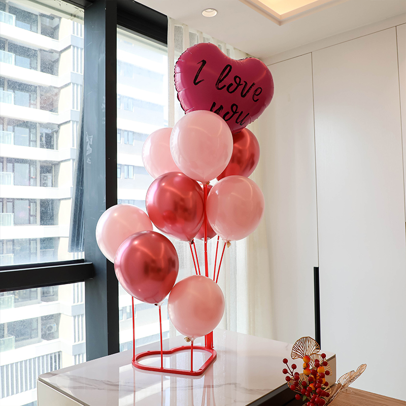 速发婚房装饰支置爱心气球桌飘创意婚布路引底座礼架卧室婚庆用品
