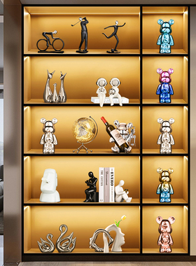 速发件奢熊酒柜摆柜客厅电视轻餐柜红酒架家居装饰品