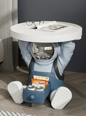 速发员奢档宇航轻落地摆件沙发边创纳茶几收意盘家居装饰品乔迁礼