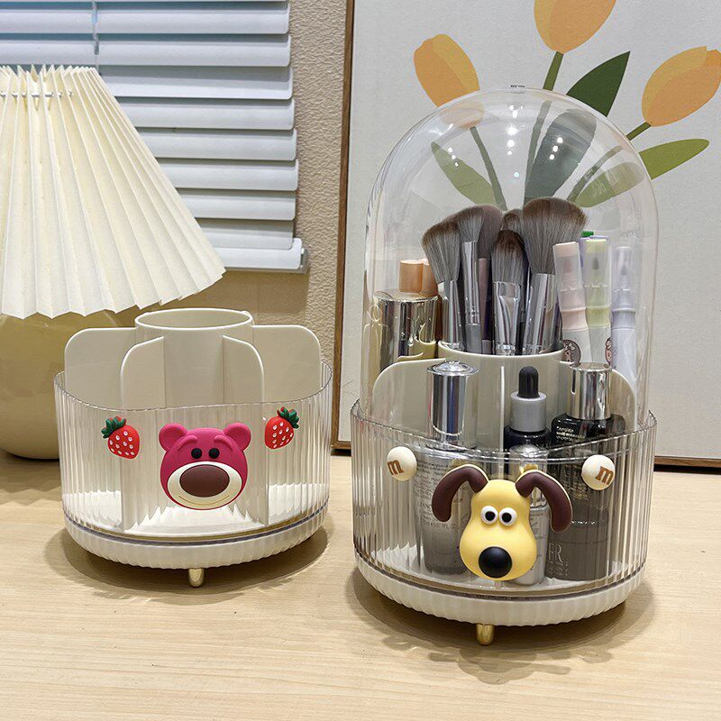 速发化盖刷收力盒有妆透明可爱亚克纳宿舍桌面收纳盒护肤品可旋转