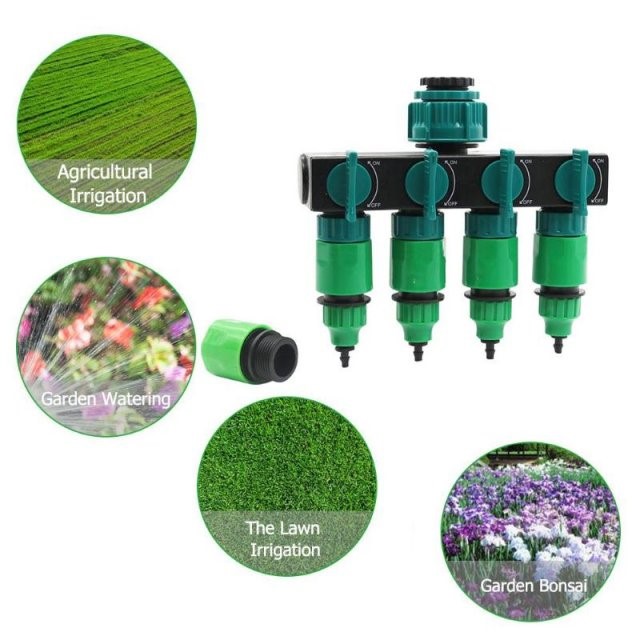 现货速发Gde ip Irrigatio 4 W Tap Hose Splitter 4/7 8/11 Hose