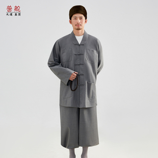 速发[]通 用心服务弘僧服 毛料短褂 款 男长褂罗汉尼比丘褂僧衣